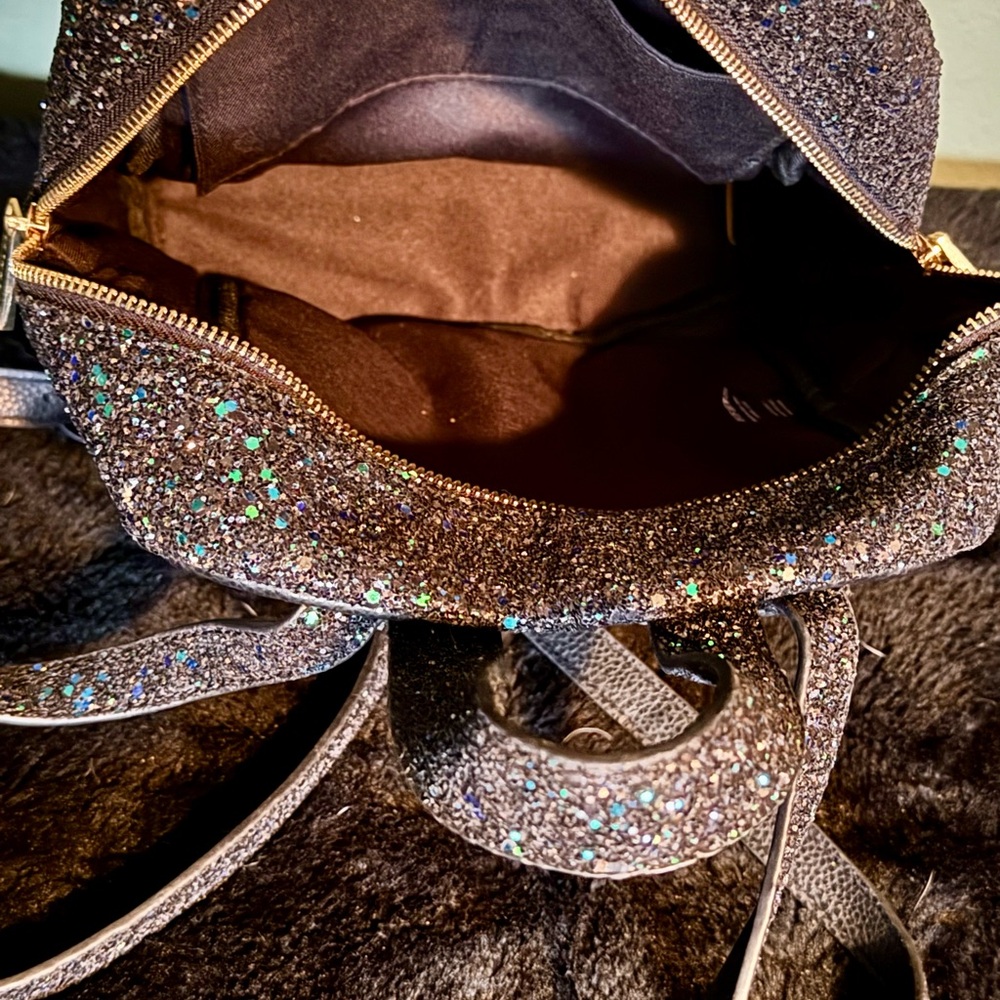 Glittery Black Mini Backpack - image 3